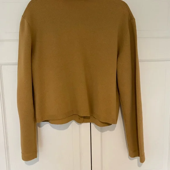 J. Crew Women's Mustard Button-Front Pocket Jacket - Picture 2 of 3